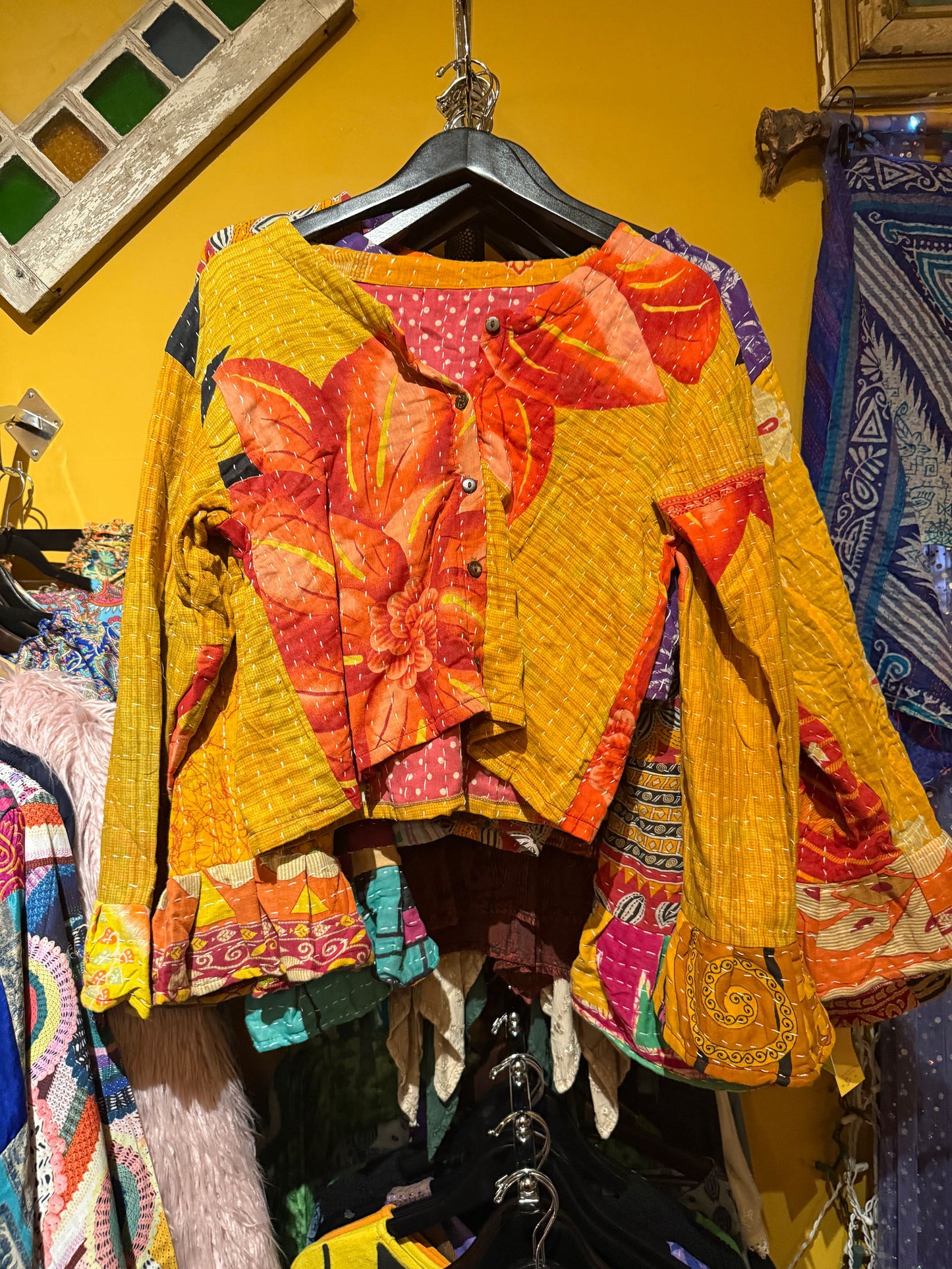 Kantha top with flower front
