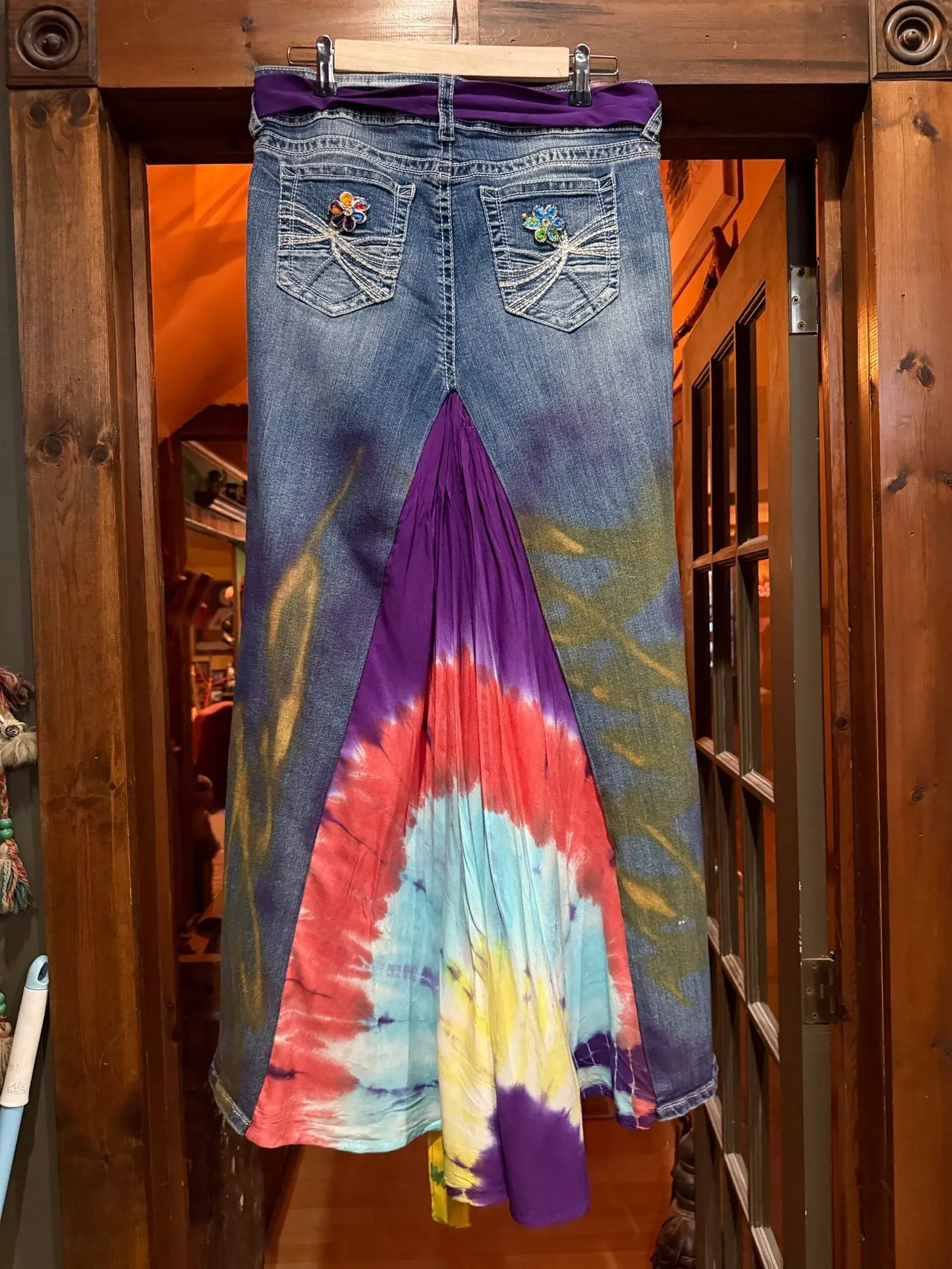 Groovy Tye Dye Jean Skirt