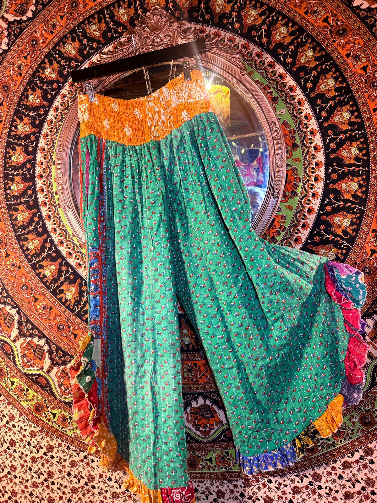 Orange kantha Vest