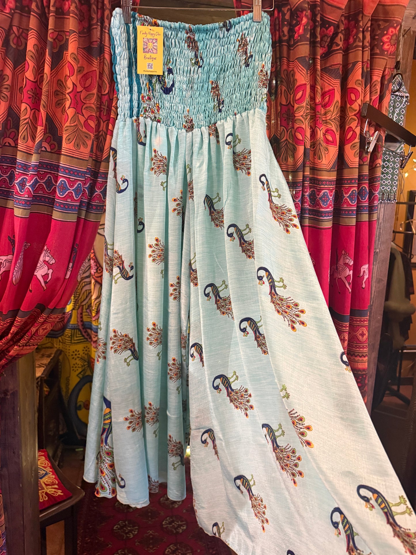 Palazzo pants peacocks