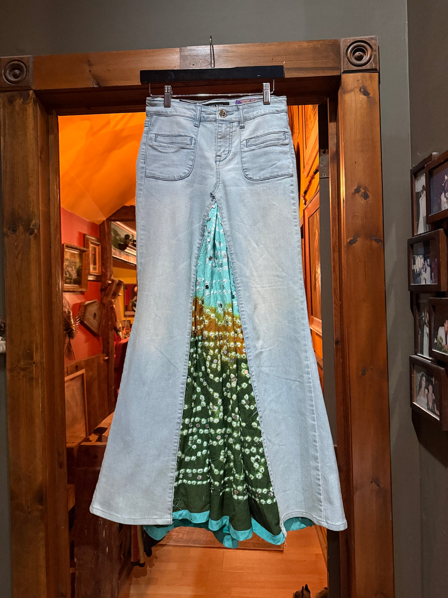 High waist Upcycled Jean skirt