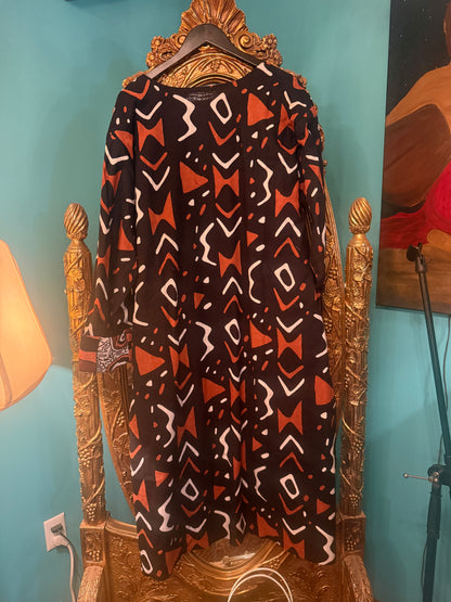 Reversible Mud Cloth print Coat