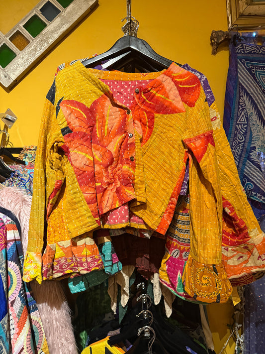 Kantha top with flower front