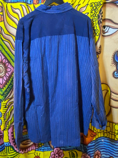 Blue Stripped Button Down xl