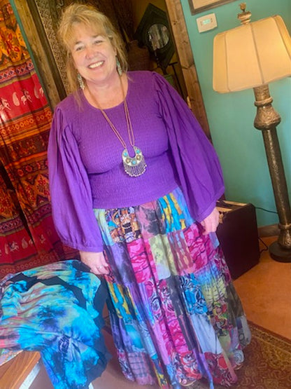 Patch Maxi skirt