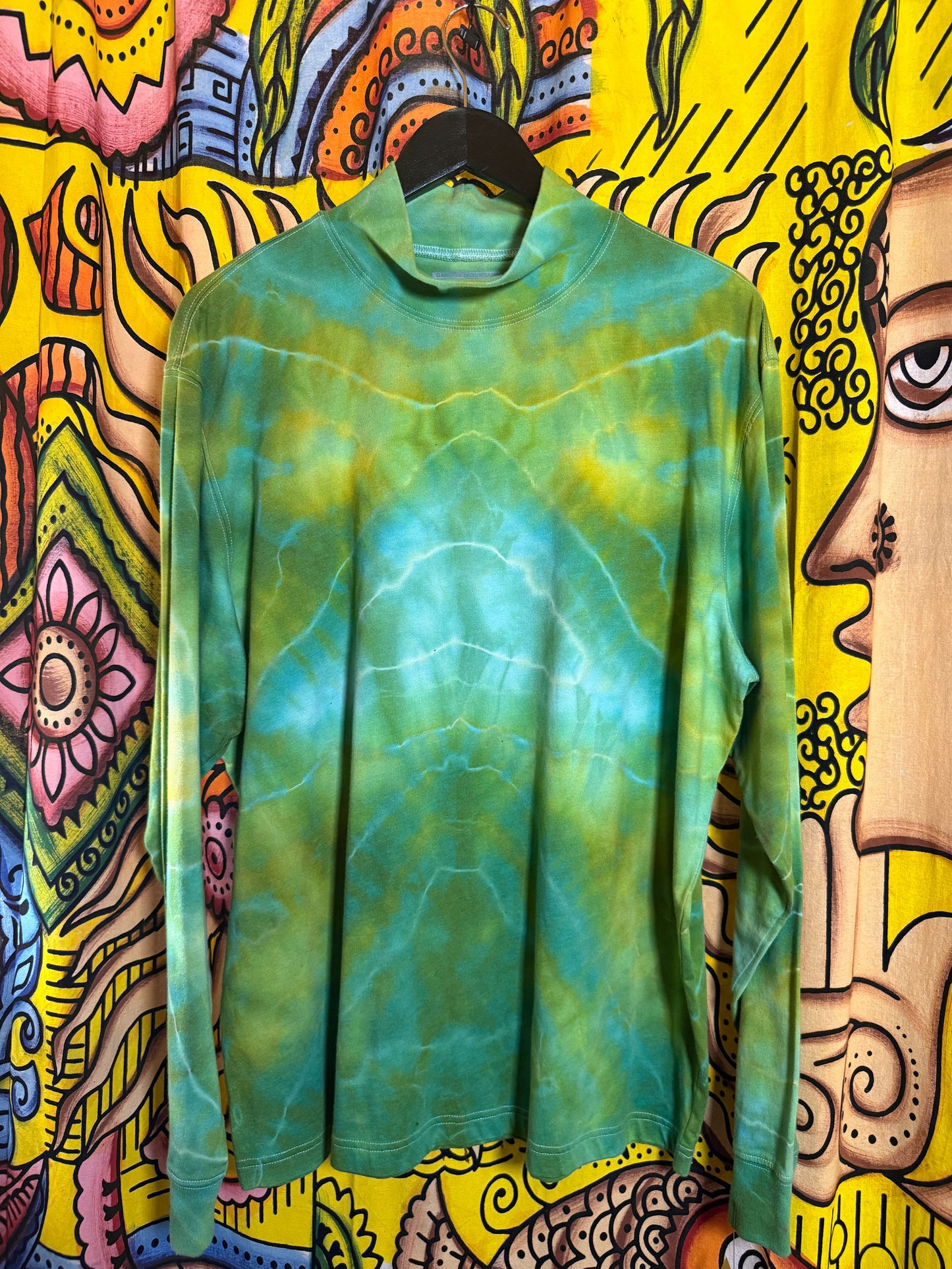 Tye Dye faux turtleneck shirt