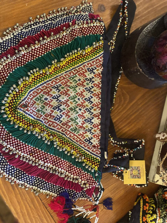 Cross body beaded bag