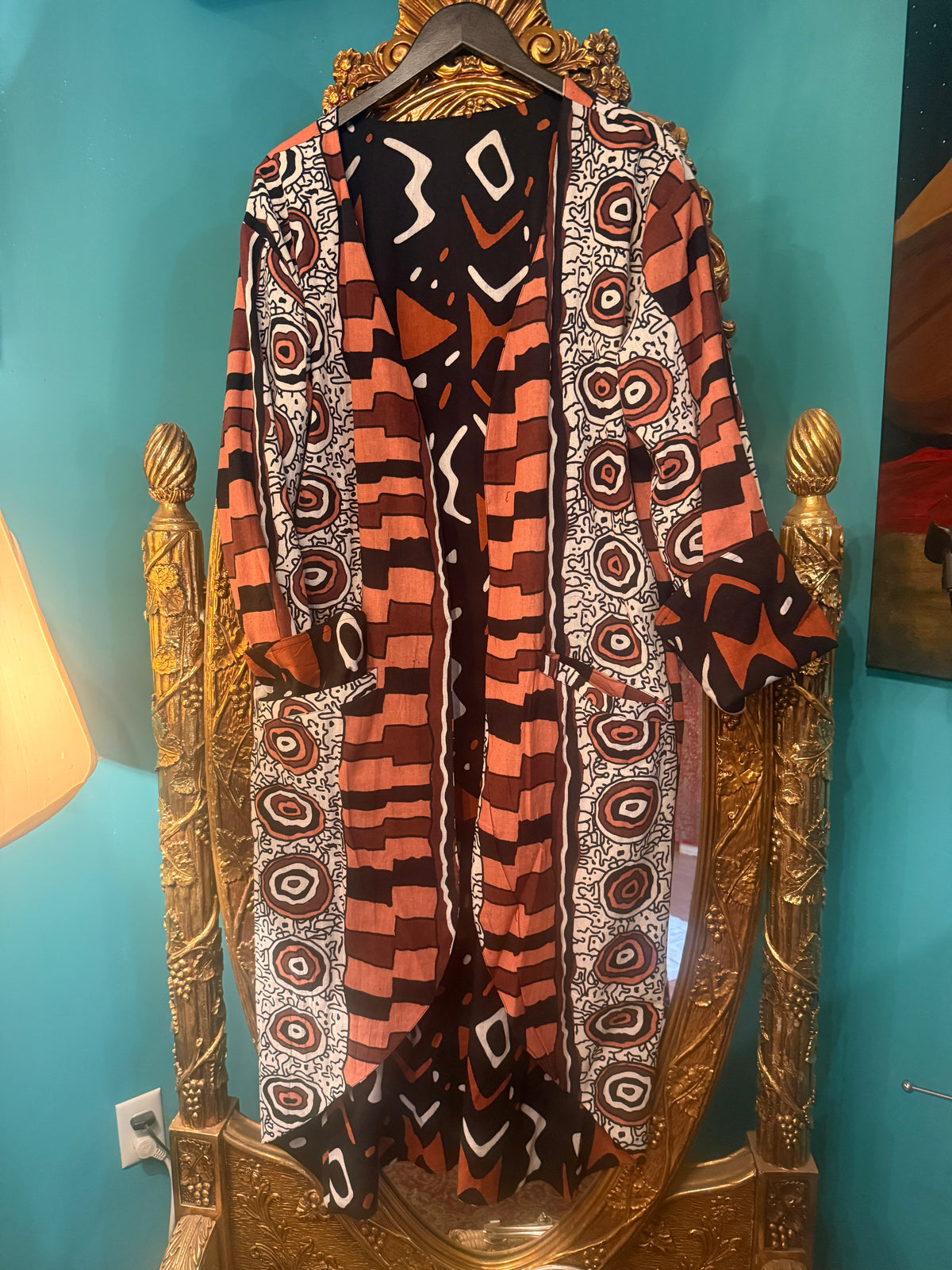 Reversible Mud Cloth print Coat