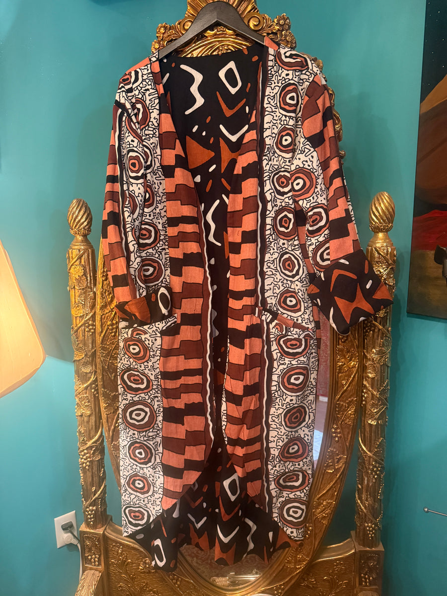 Reversible Mud Cloth print Coat