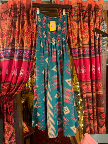 Green Geo palazzo pant