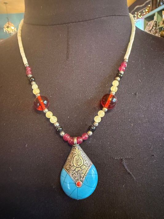 Turquoise teardrop