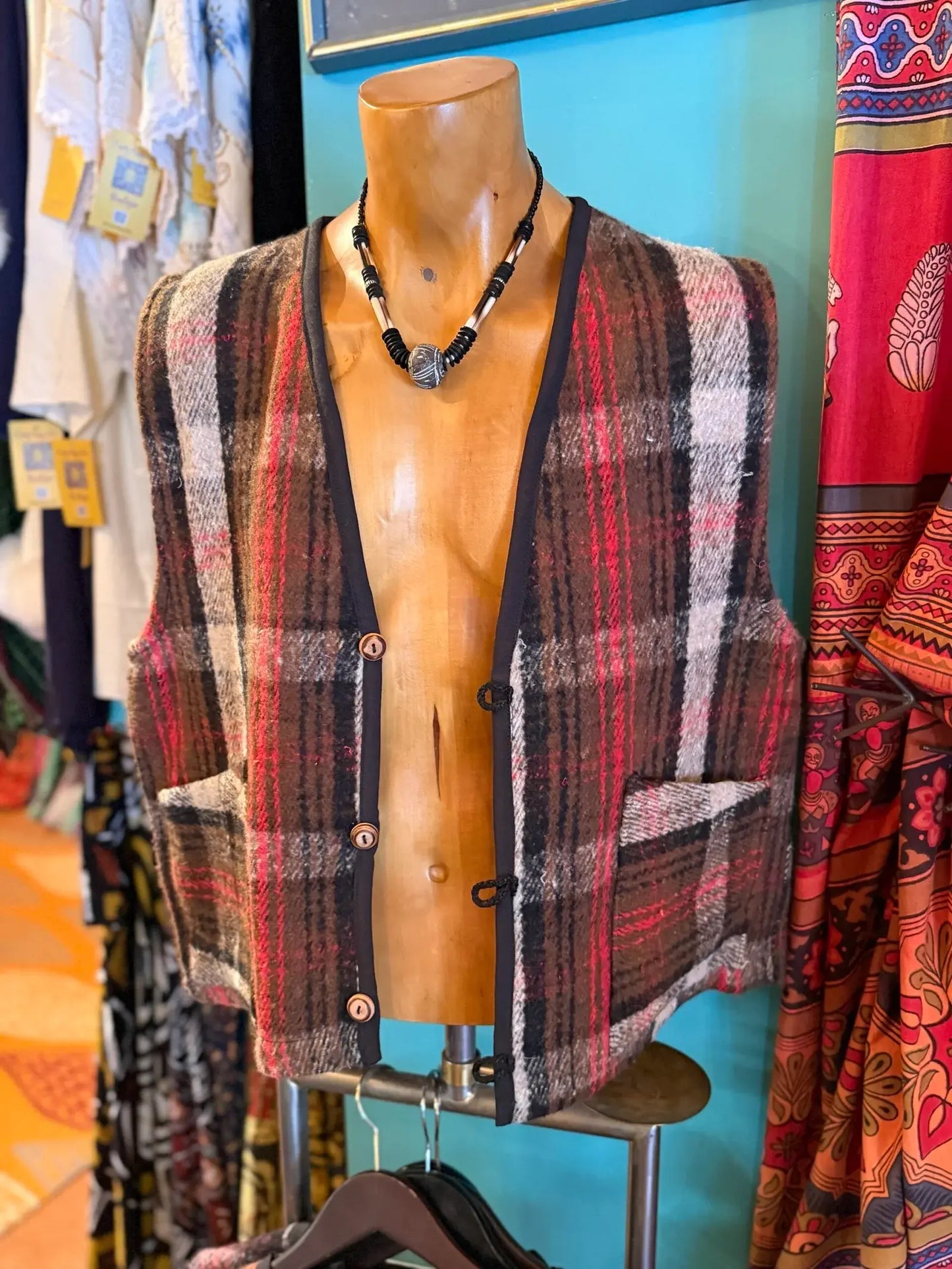 Plaid Vest