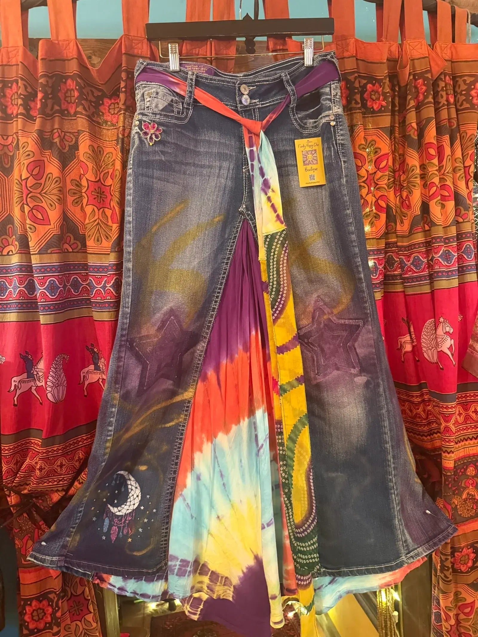 Groovy Tye Dye Jean Skirt