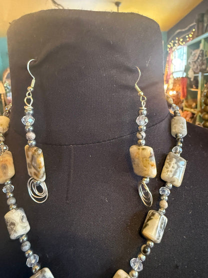 Unique LDJ Necklace And Earrings