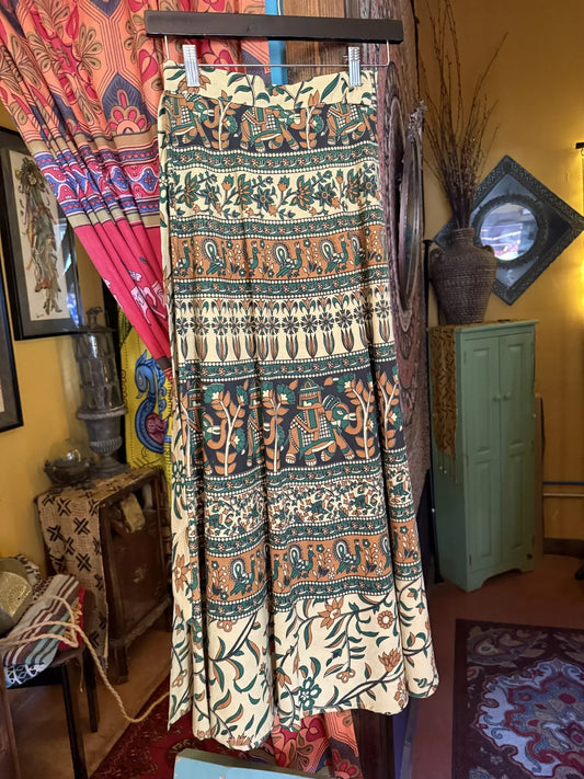Indian wrap skirt - Green