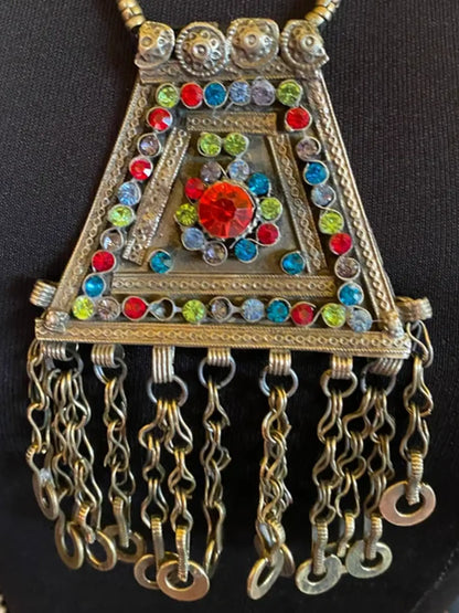 Tribal fringe necklace