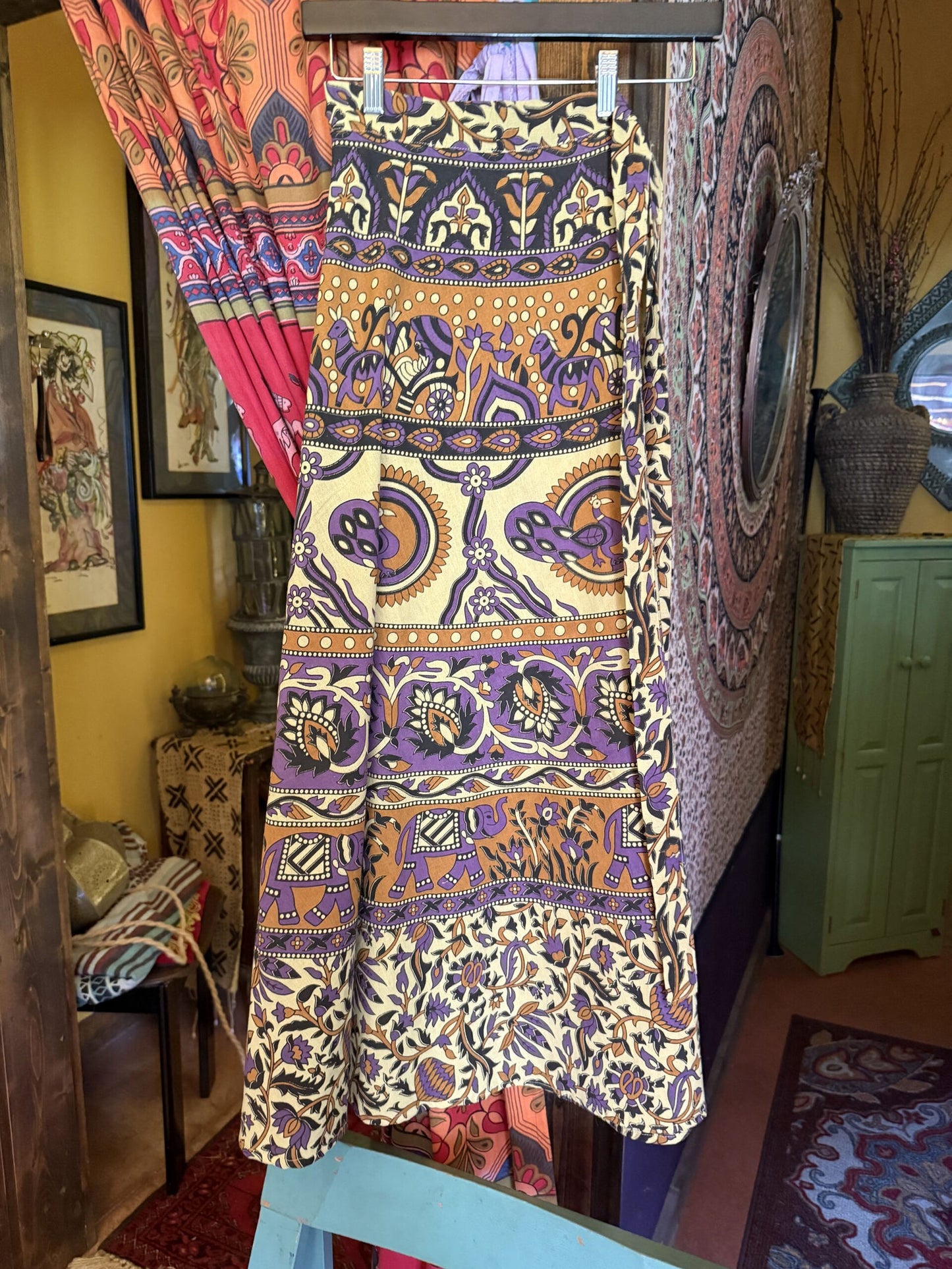 Indian wrap skirt - Purple