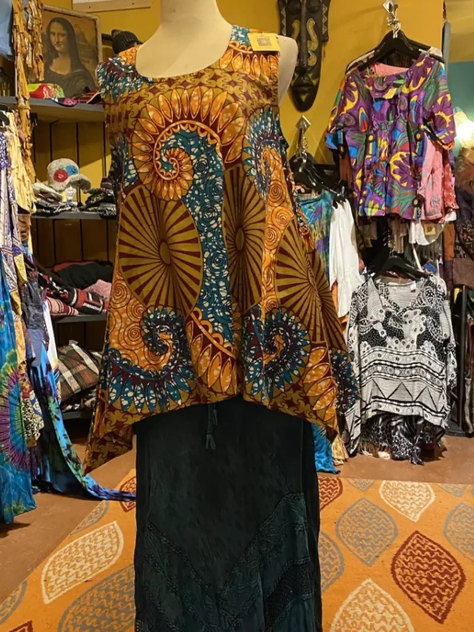 Wax cloth African tank