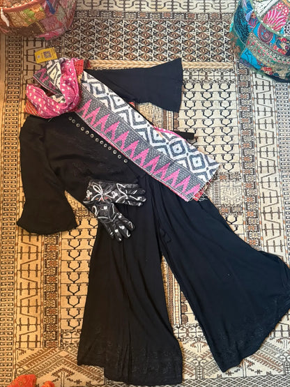 Purple Palazzo pant set