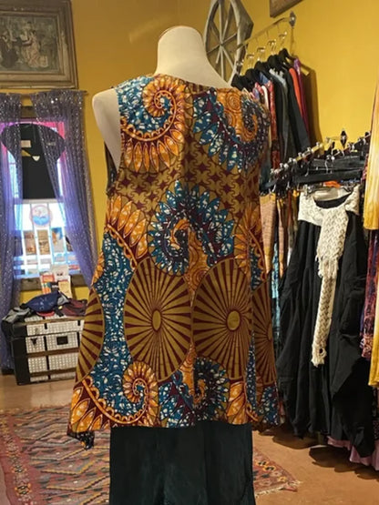 Wax cloth African tank