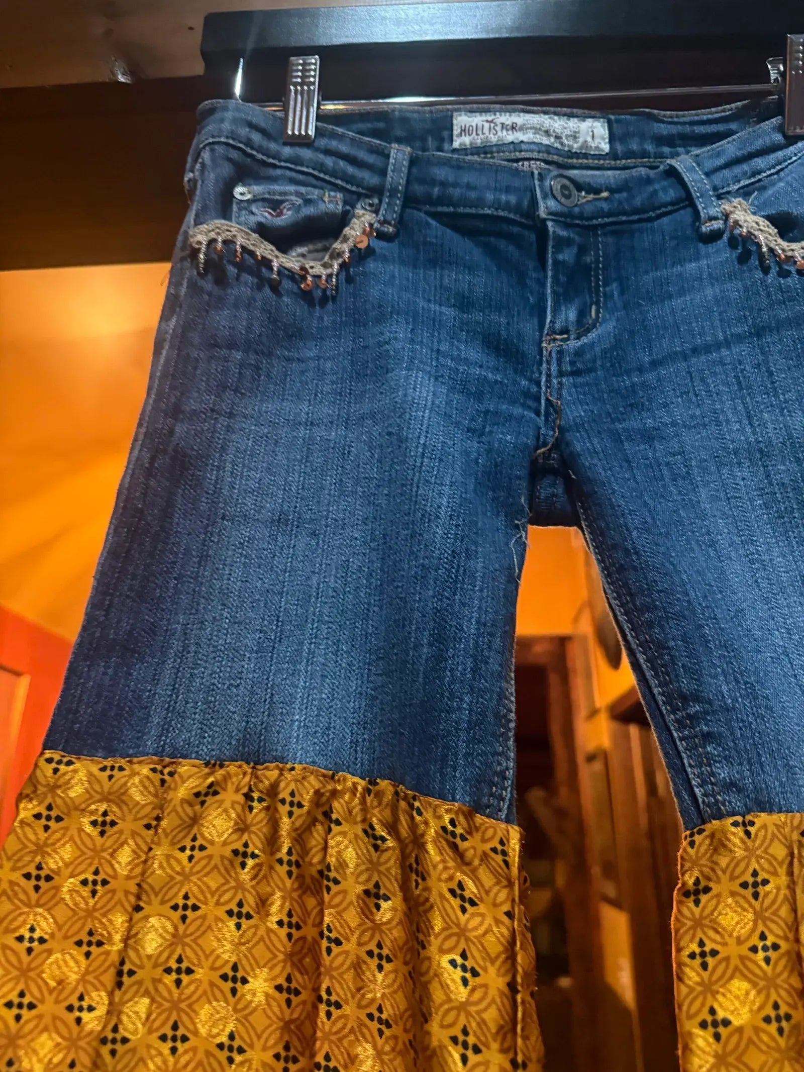 Size 1 low rise groovy jeans