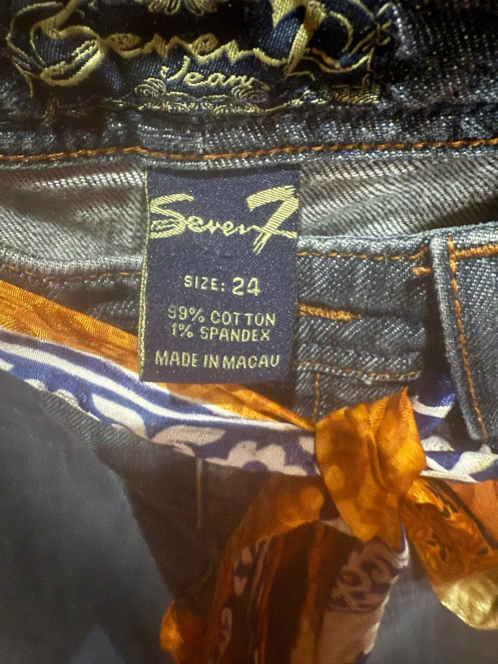 Rust and Lapis Fhcb maxi Jean Skirt