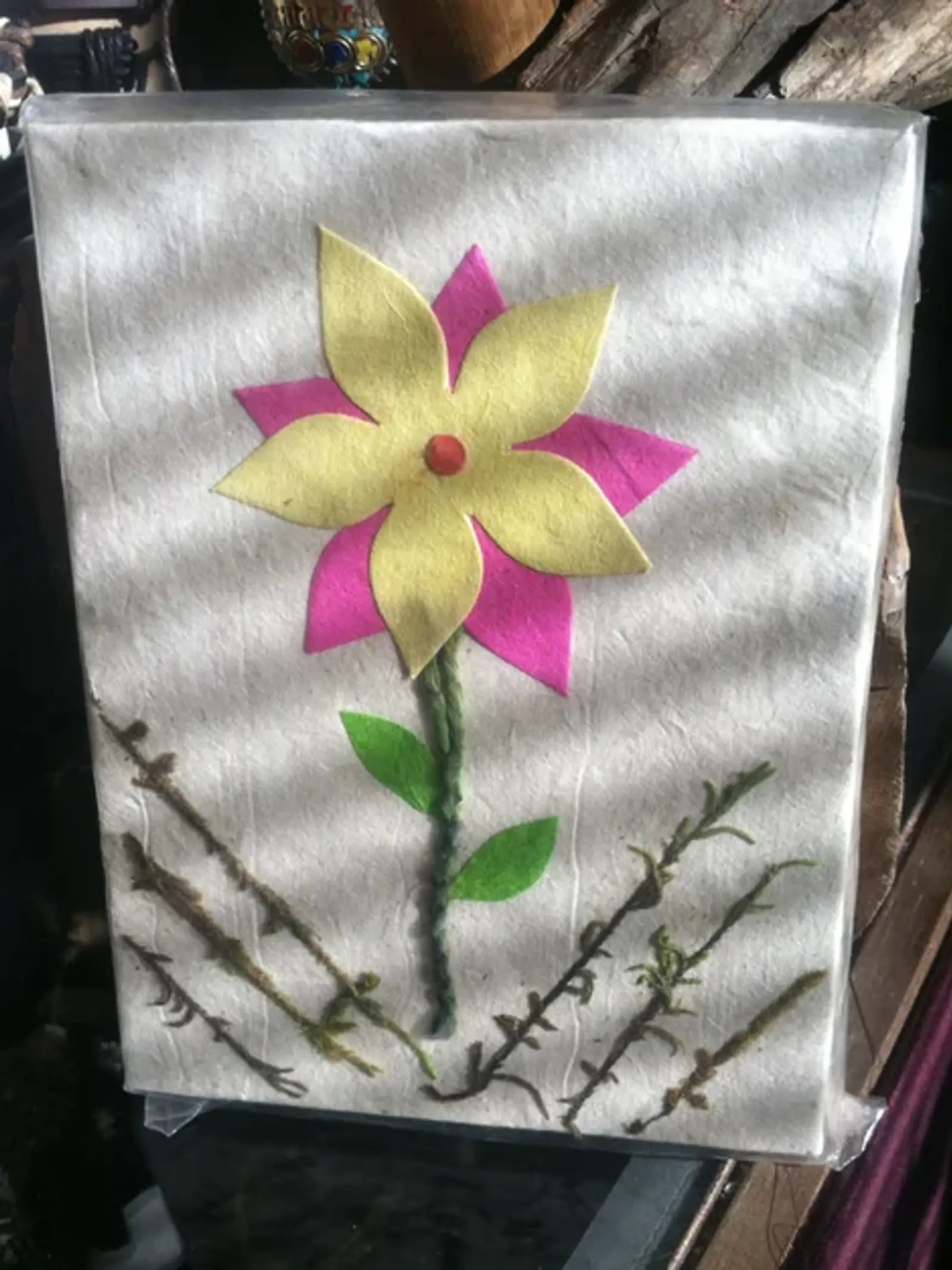 White Floral Journal