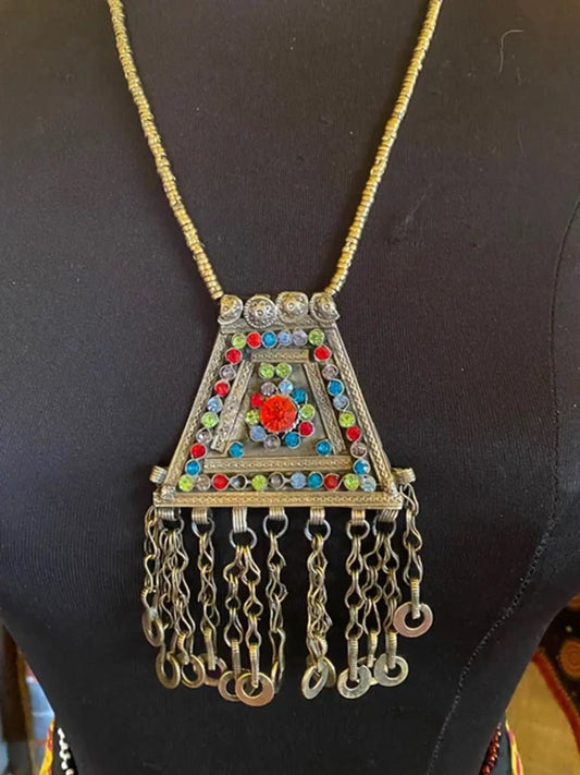 Tribal fringe necklace