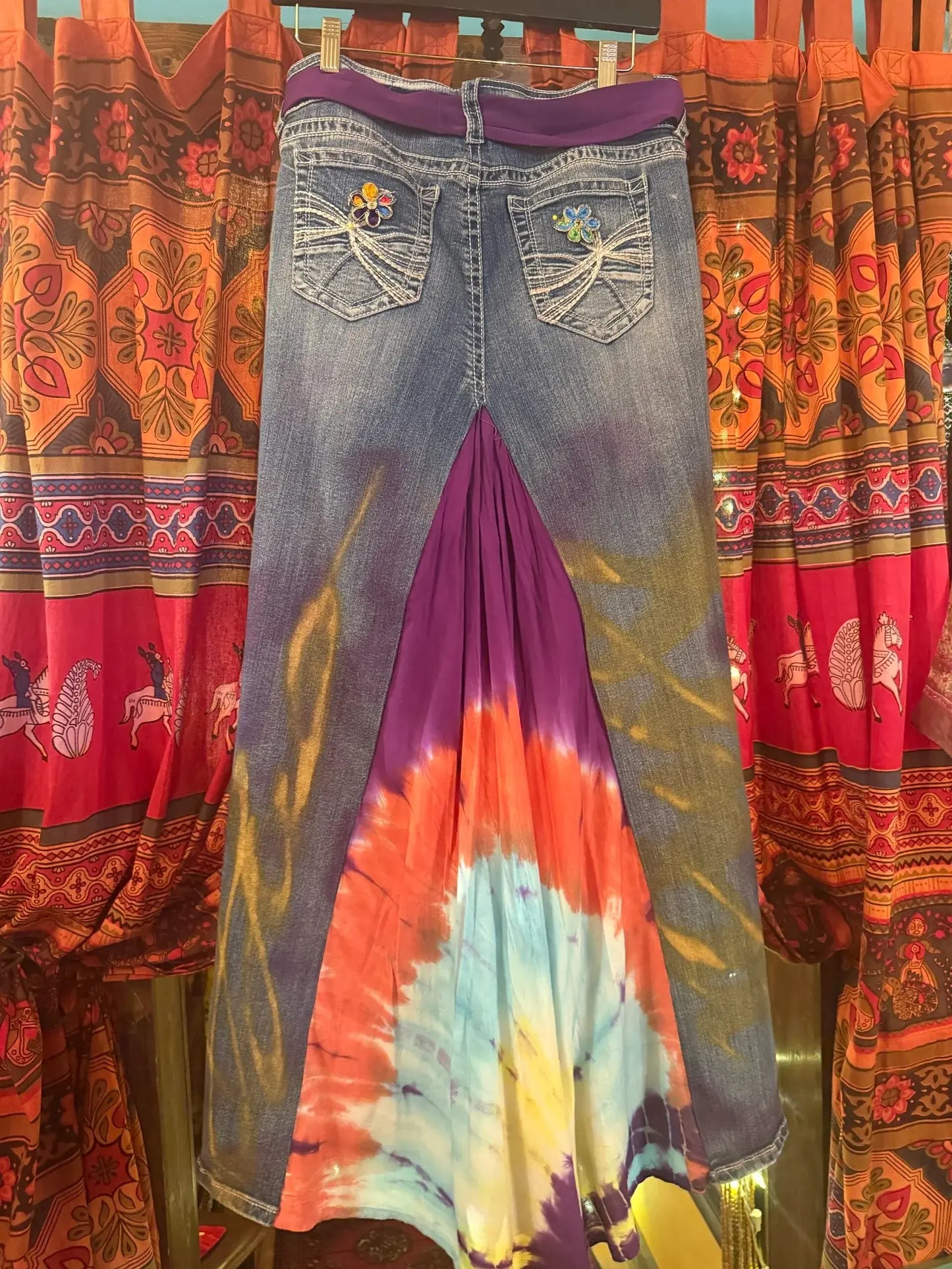 Groovy Tye Dye Jean Skirt