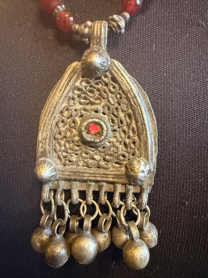 Vintage Silver and Garnet Necklace