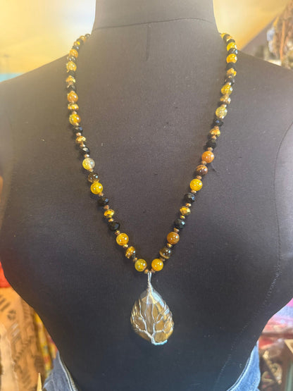 Tree Of Life Wire Wrap Tiger Eye