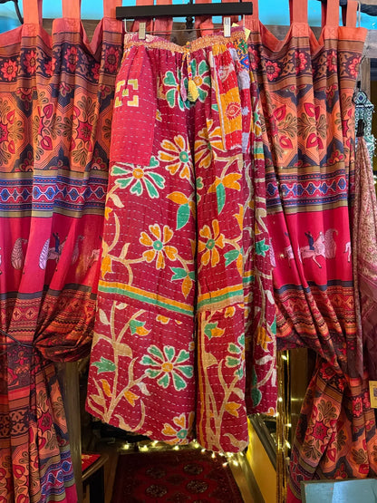 Reversible Kantha pants