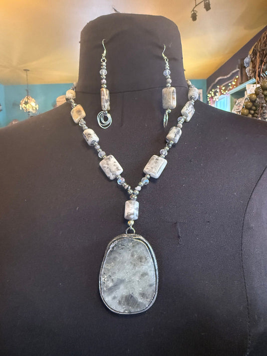 Unique LDJ Necklace And Earrings