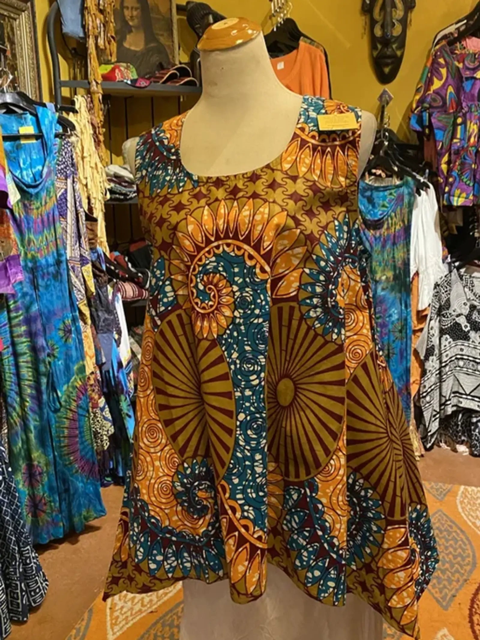 Wax cloth African tank