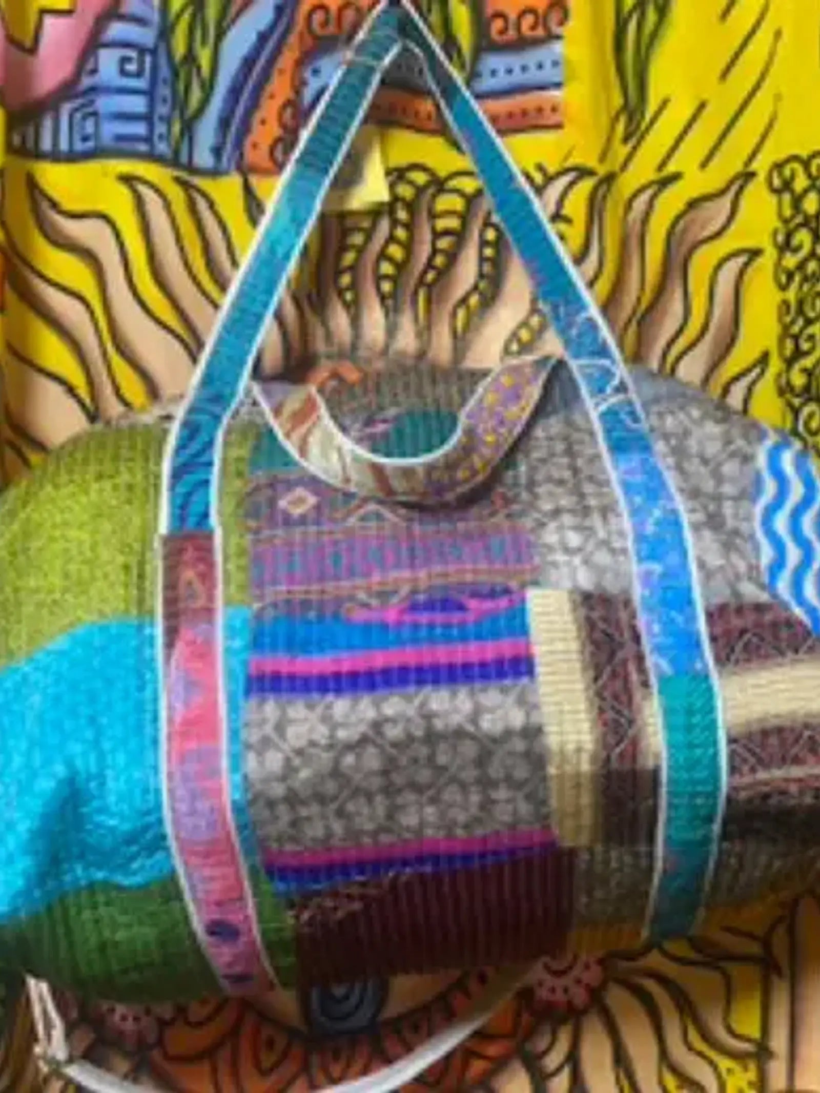 Kantha travel bag