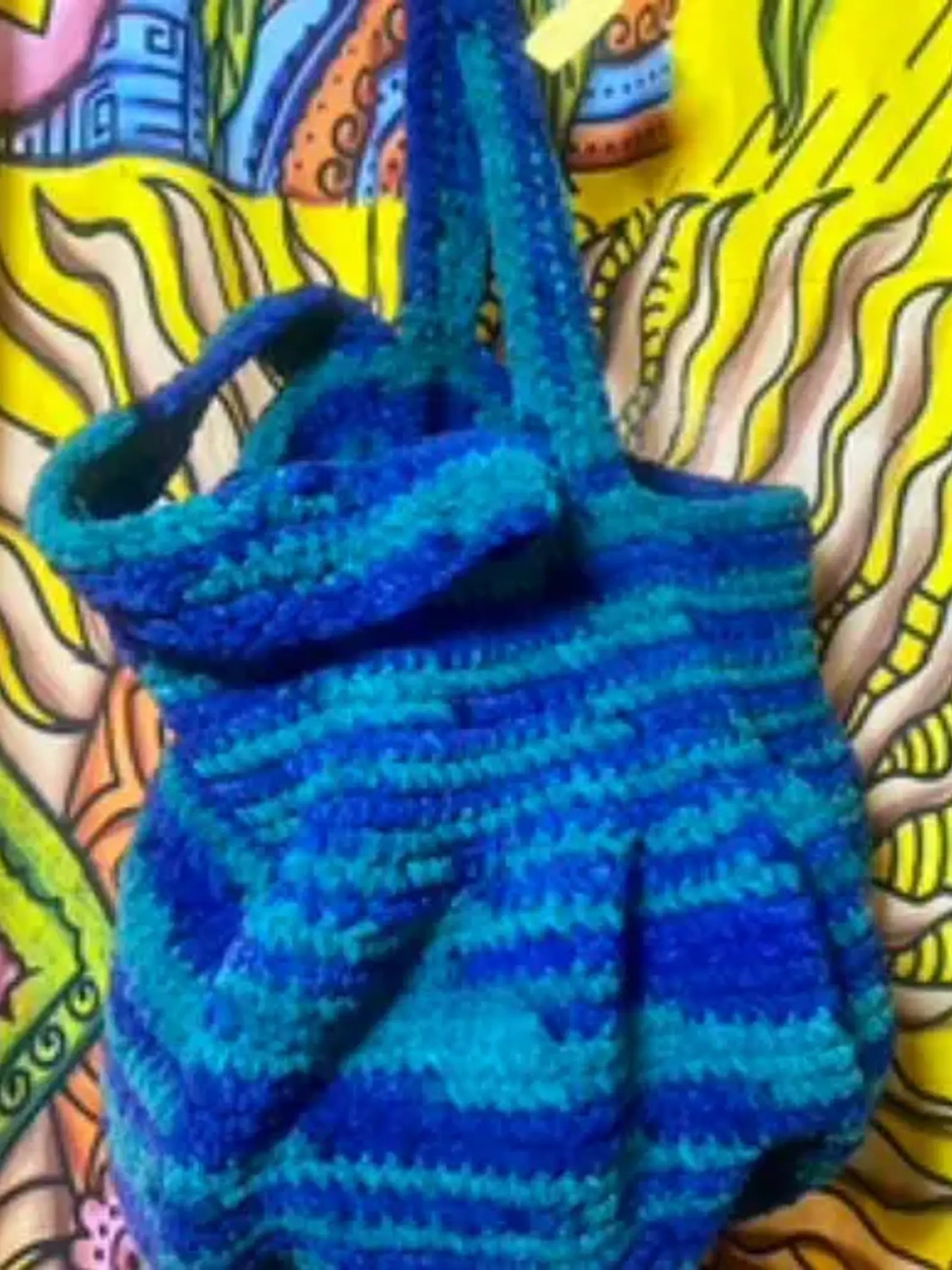 Hand Crocheted bucket bag