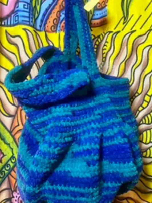 Hand Crocheted bucket bag