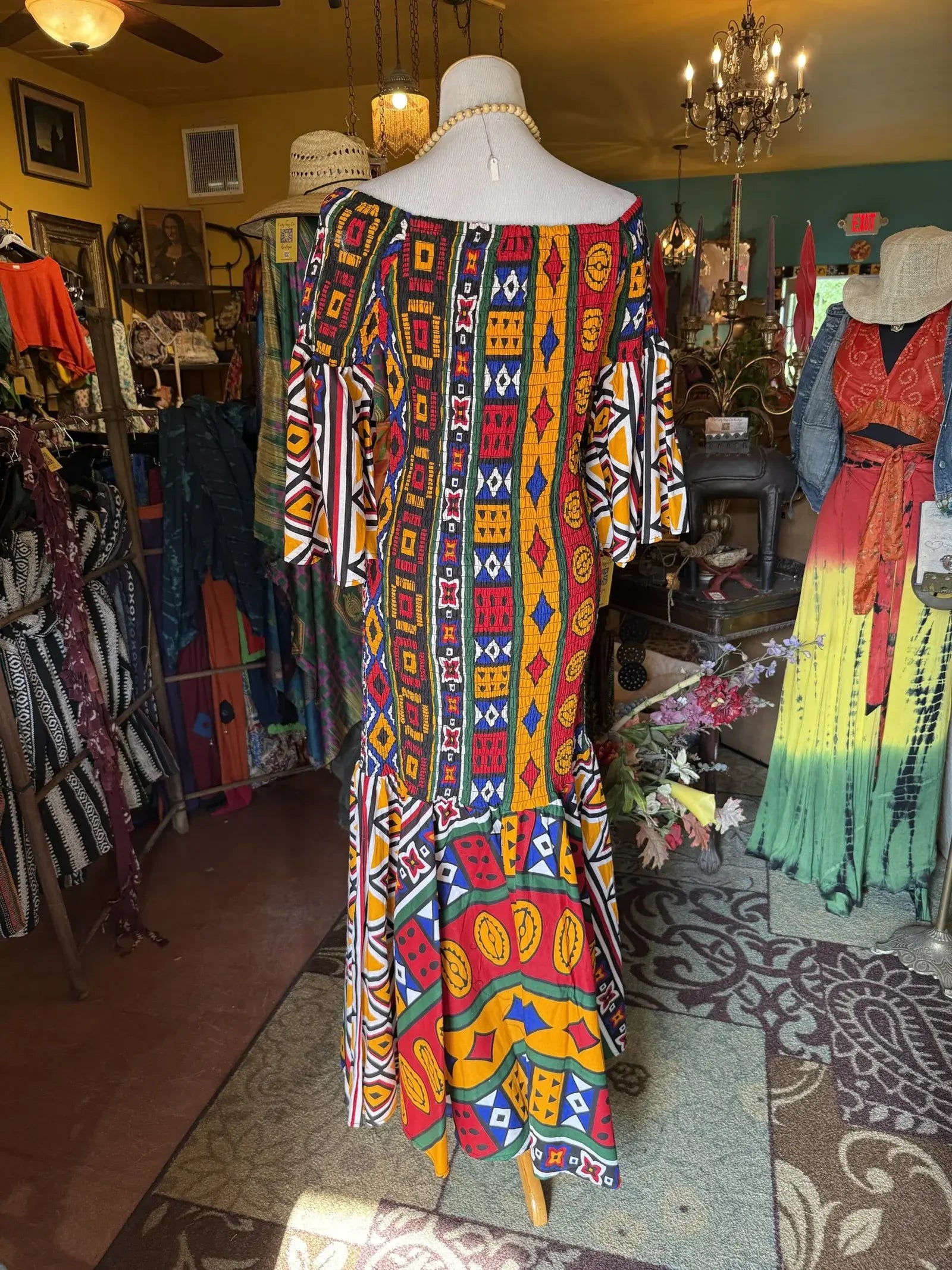 Orange African Mermaid dress