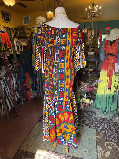 Orange African Mermaid dress