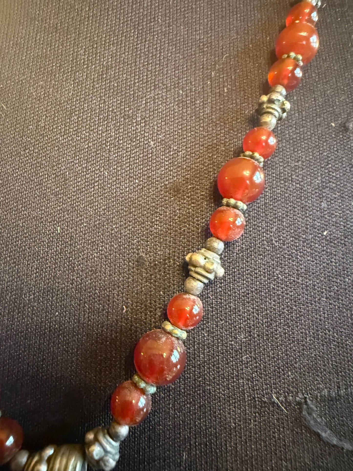 Vintage Silver and Garnet Necklace