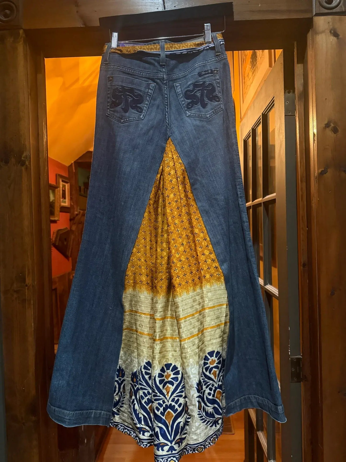 Rust and Lapis Fhcb maxi Jean Skirt