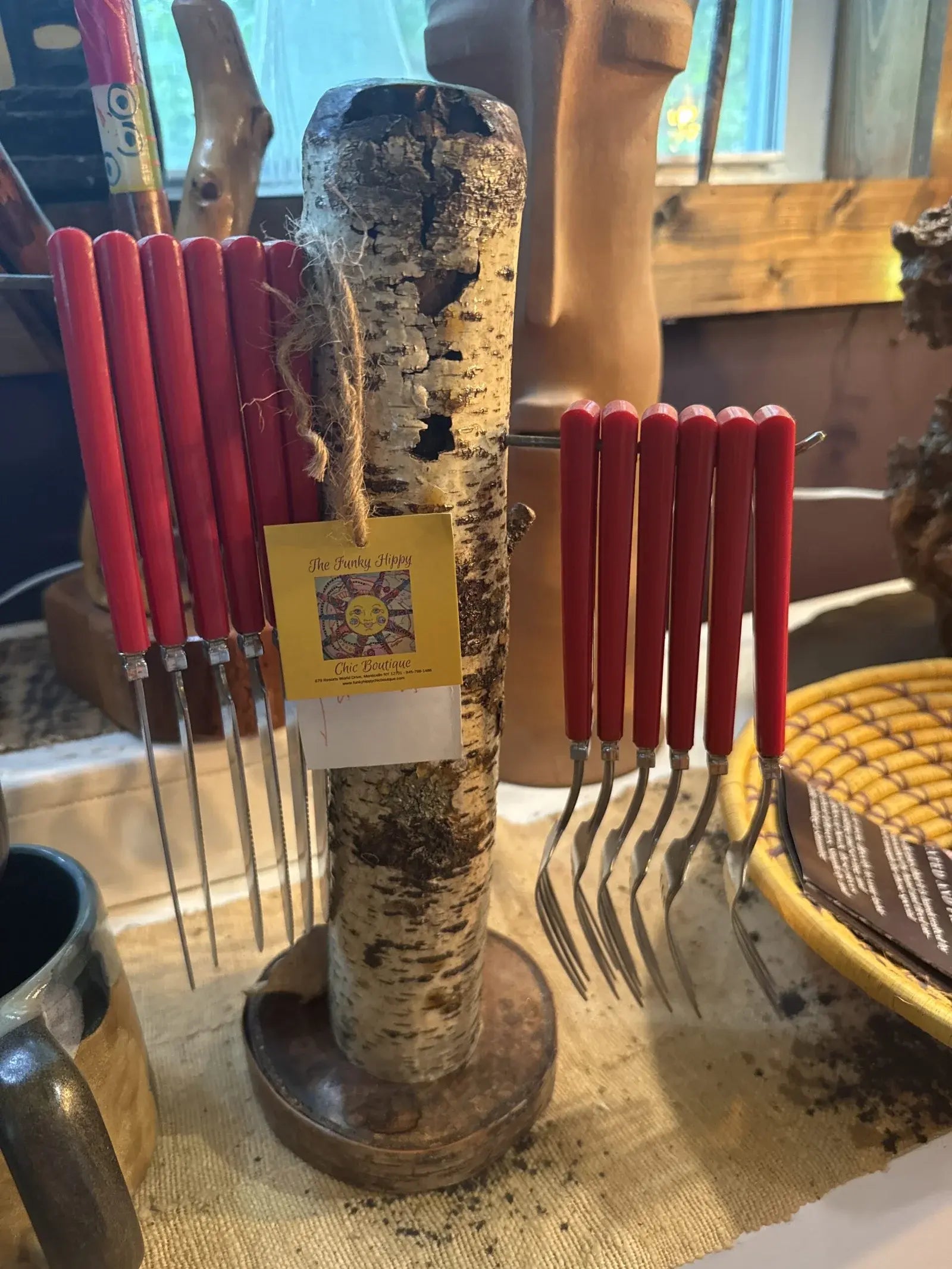 Red Birch Silverware Caddy