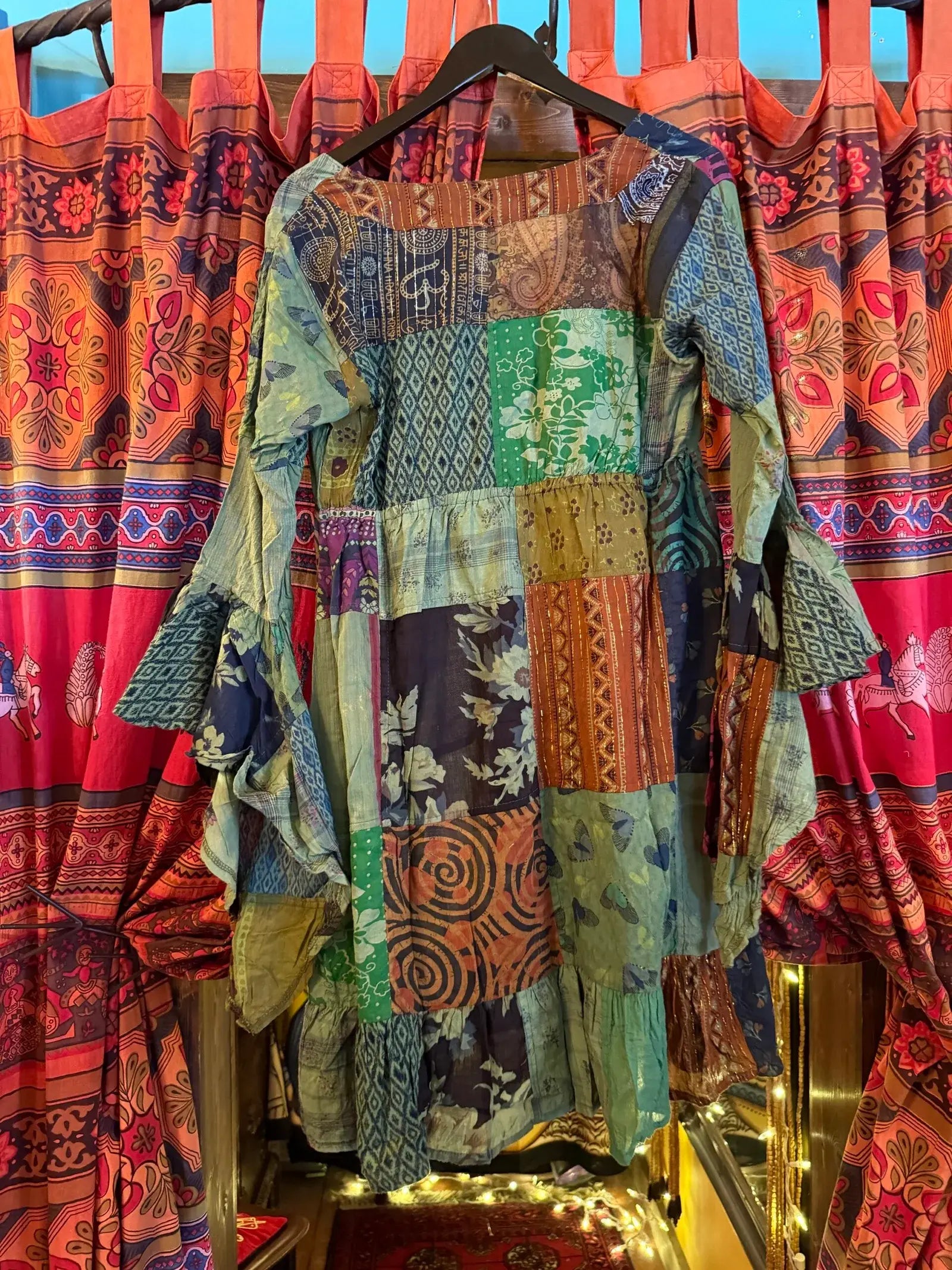 Green Mid length duster sm/med
