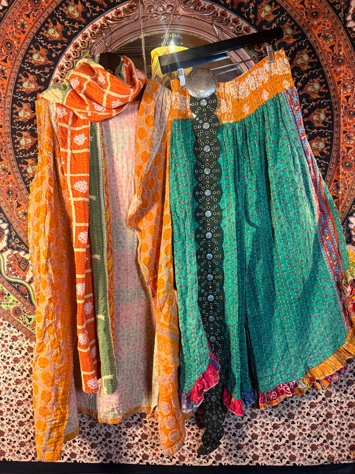 Orange kantha Vest
