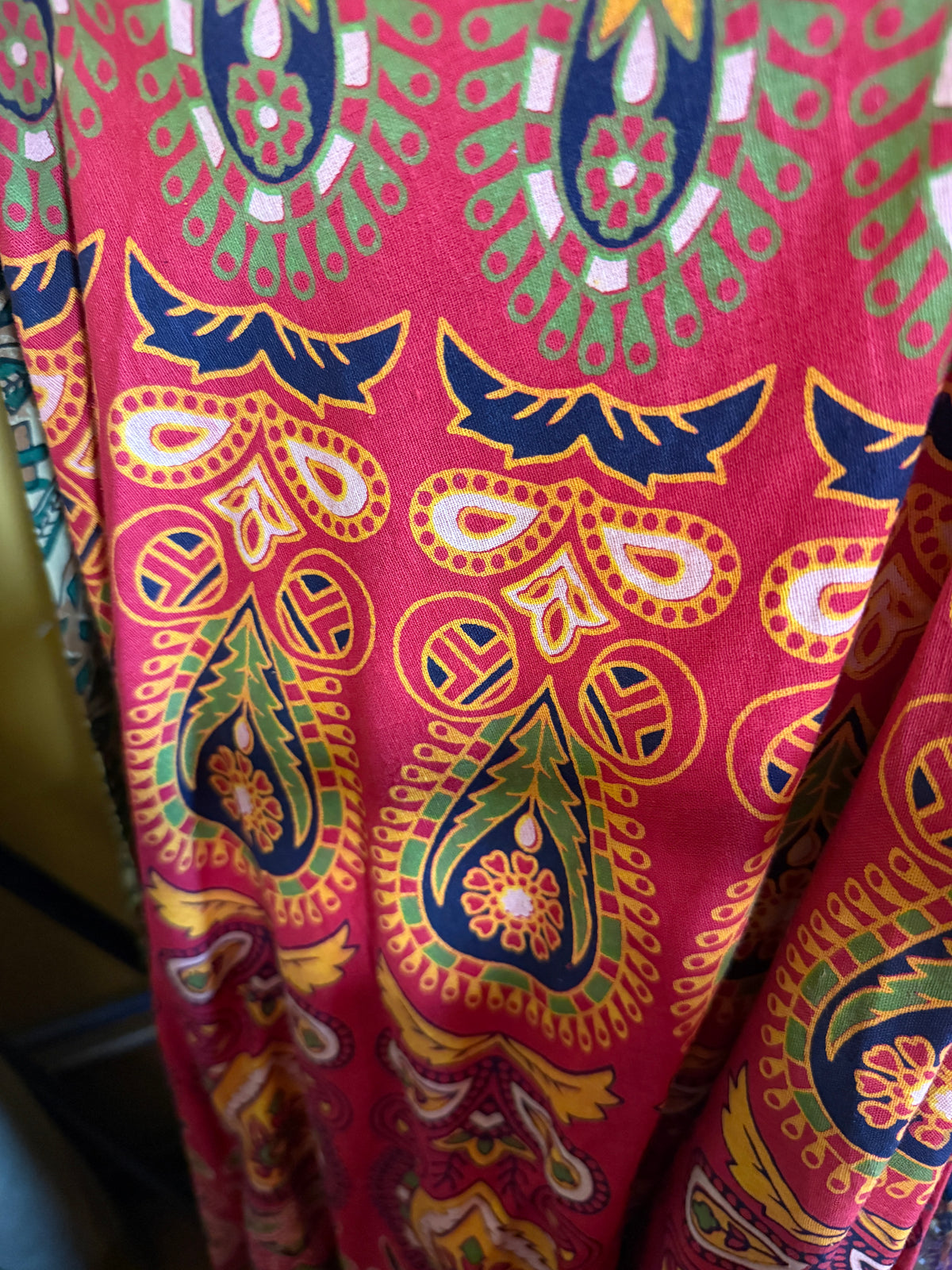 Indian wrap skirt - red