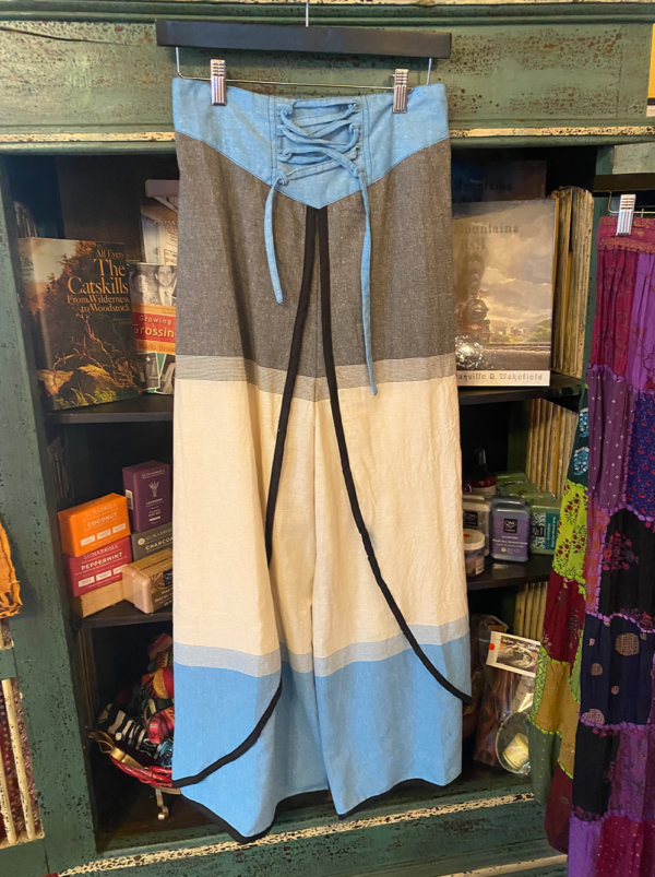 Faux wrap cotton pants - Image 4