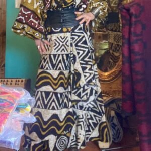 African wrap skirt white