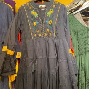 Baby doll embroidered tunic dress