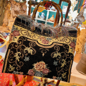 Bamboo handled Carpet Bag