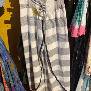 Faux wrap cotton pants